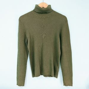 3/$25 Jones New York Cotton Green Turtleneck